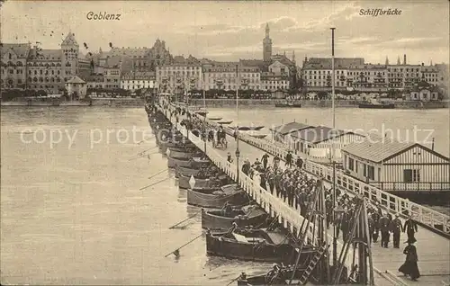 Coblenz Koblenz Schiffbruecke Kat. Koblenz Rhein