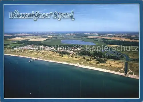 Weissenhaeuser Strand Fliegeraufnahme Stranpartie Kat. Wangels