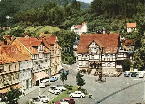 Bad Grund Marktplatz Kurhotel Oberharzer Hof Kat. Bad Grund (Harz)
