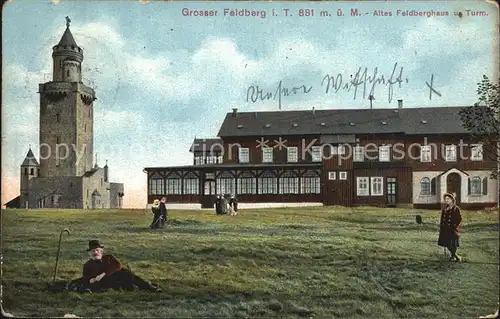 Grosser Feldberg Taunus Feldberghaus und Turm  Kat. Schmitten