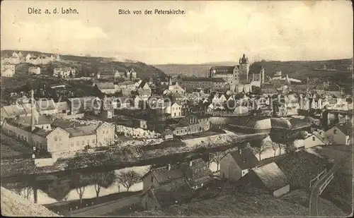 Diez Lahn Blick von der Peterskirche  Kat. Diez