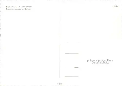 Wiesbaden Brunnenkolonnade am Kurhaus Kat. Wiesbaden