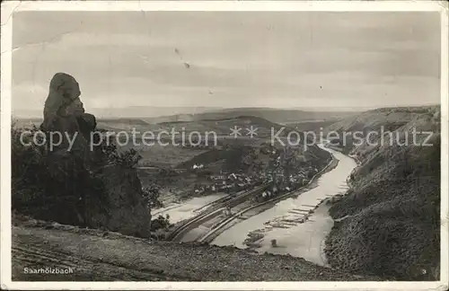 Saarhoelzbach Panorama Kat. Mettlach