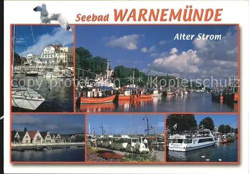 Warnemuende Ostseebad Alter Strom  Hafen Schiffe  Kat. Rostock