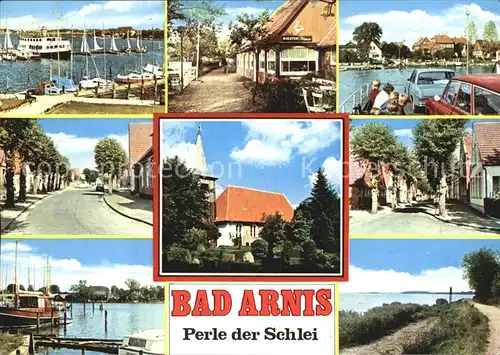 Bad Arnis Hafen Schlei Kirche Teilansicht Faehre Kat. Arnis