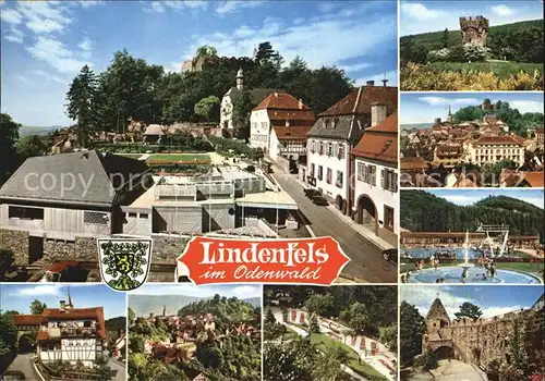 Lindenfels Odenwald Stadtansichten  Kat. Lindenfels