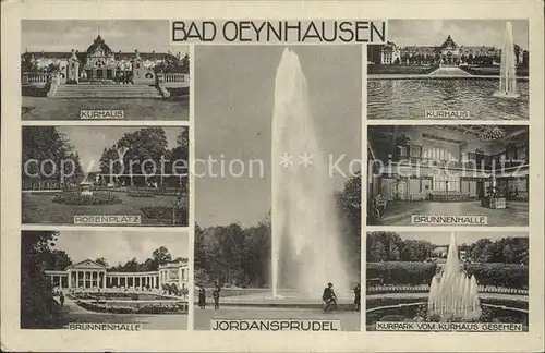 Bad Oeynhausen Kurhaus Rosenplatz Brunnenhalle Kurpark Jordansprudel Kat. Bad Oeynhausen