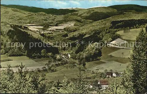 Lindenfels Odenwald Blick von der Walburgiskapelle Kat. Lindenfels