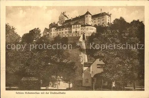 Hohenaschau Chiemgau Schloss Drahtseilbahn Kat. Aschau i.Chiemgau