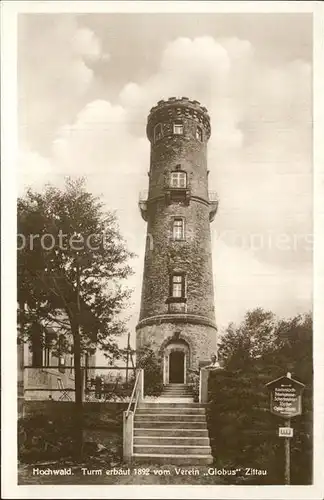Hochwald Zittau Turm des Vereins Globus Kat. Zittau