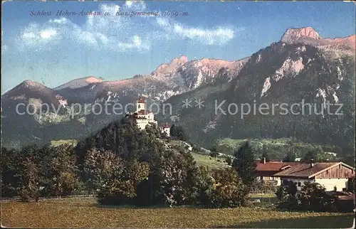 Hohenaschau Chiemgau Schloss Hohenaschau mit Kampenwand Kat. Aschau i.Chiemgau