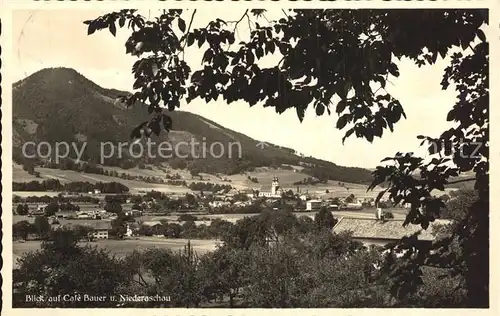 Niederaschau Chiemgau mit Cafe Bauer Kat. Aschau i.Chiemgau