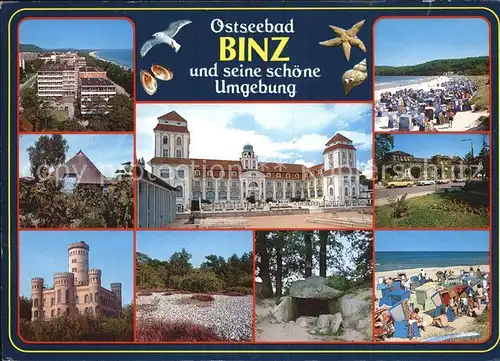 Binz Ruegen Strand Schloss Fliegeraufnahme Kat. Binz