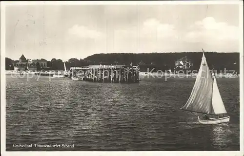 Timmendorfer Strand Segelboot Seebruecke Kat. Timmendorfer Strand