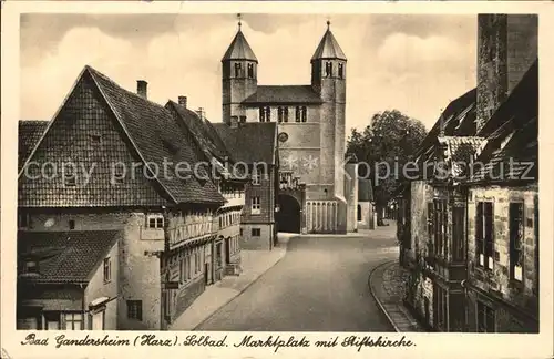 Bad Gandersheim Marktplatz Stiftskirche Kat. Bad Gandersheim