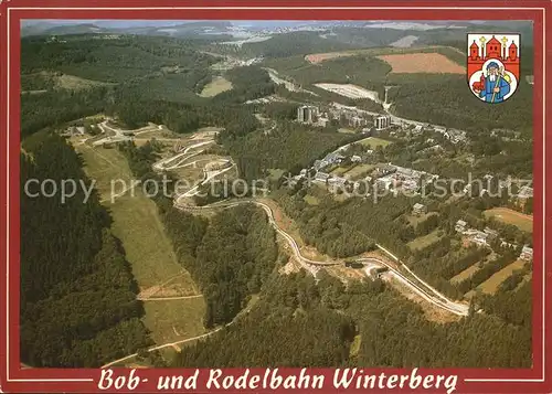 Winterberg Hochsauerland Fliegeraufnahme Bob  und Rodelbahn Kat. Winterberg