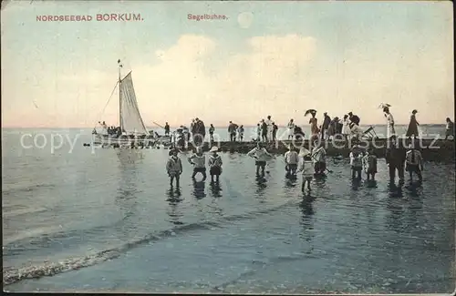 Borkum Nordseebad Segelbuehne Kat. Borkum