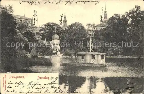 Dresden Zwingerteich Kat. Dresden Elbe