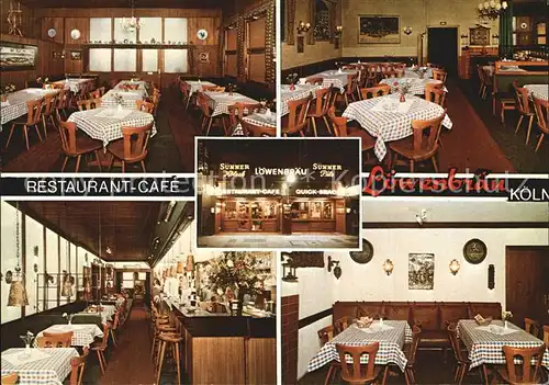 Koeln Rhein Loewenbraeu Restaurant Gastraeume Bar Kat. Koeln