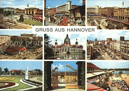 Hannover Bahnhof Am Kroepcke Stadtgarten Schloss Maschsee Fussgaengerzone  Kat. Hannover