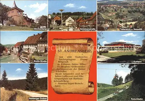 St Andreasberg Harz Schuetzenstrasse Kurhaus Breite Strasse Glockenberg Kat. Sankt Andreasberg