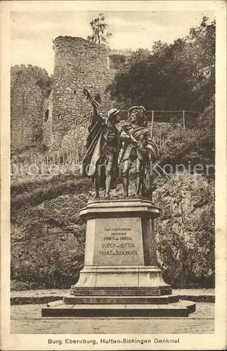 Ebernburg Burg Hutten Sickingen Denkmal  Kat. Bad Muenster am Stein Ebernburg