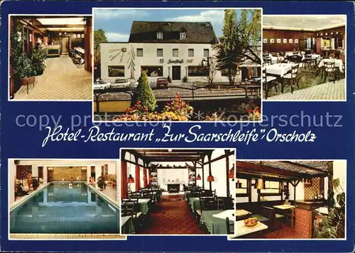 Orscholz Hotel zur Saarschleife Hallenbad Gastraum  Kat. Mettlach