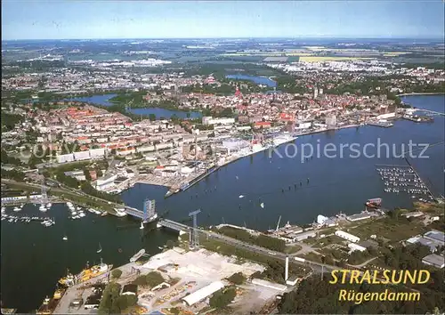 Stralsund Mecklenburg Vorpommern Ziegelgrabenbruecke Fliegeraufnahme  Kat. Stralsund