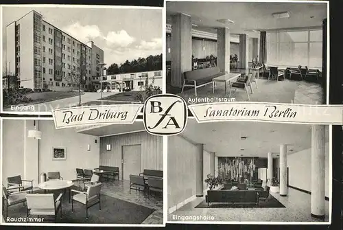 Bad Driburg Sanatorium Berlin  Kat. Bad Driburg