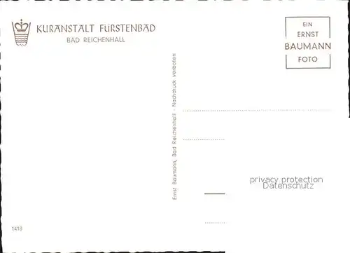 Bad Reichenhall Kuranstalt Fuerstenbad  Kat. Bad Reichenhall