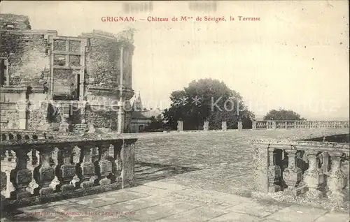 Grignan Chateau de Mme de Sevigne Terrasse Kat. Grignan