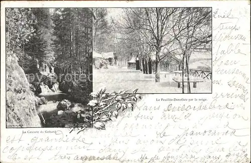 La Feuillee Dorothee par la neige Cascade du Gehard Kat. Vallee d Herival