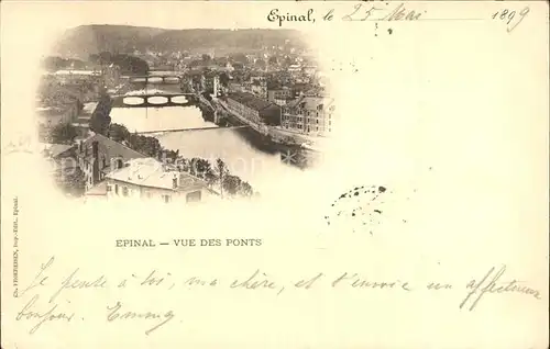 Epinal Vosges Vue des ponts Kat. Epinal