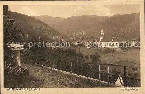 Ampfersbach Haut Rhin Vue generale Eglise et les Vosges Kat. Stosswihr