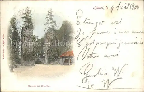 Epinal Vosges Ruines du Chateau Kat. Epinal