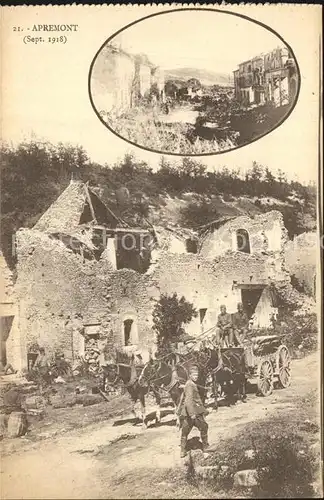 Apremont St Mihiel Ruines Grande Guerre Truemmer 1. Weltkrieg Kat. Saint Mihiel