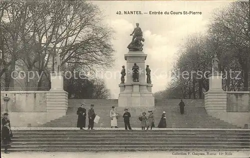 Nantes Loire Atlantique Entree du Cours Saint Pierre Monument Statue Kat. Nantes