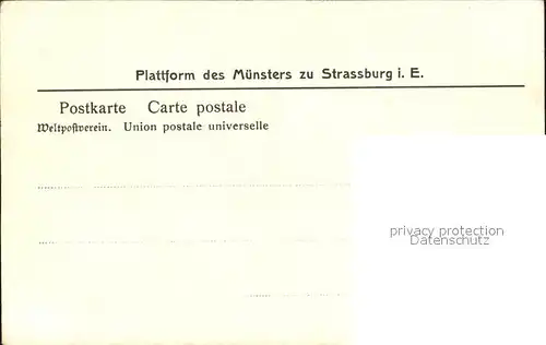 Strassburg Elsass Muenster 1870 Plattform Serie VI Nr 1 Kat. Strasbourg