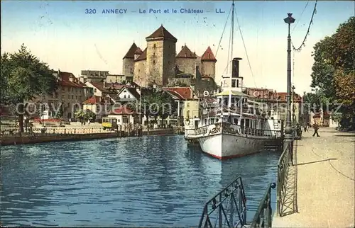 Annecy Haute Savoie Port et Chateau Vapeur Kat. Annecy