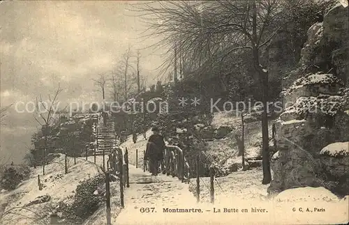 Montmartre Paris La Butte en hiver Kat. Paris