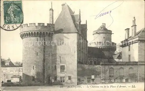 Alencon Chateau vu de la Place d Armes Kat. Alencon