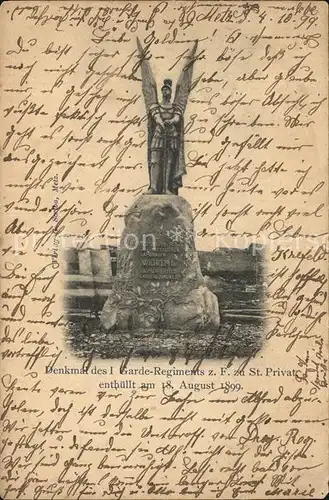 Saint Privat la Montagne Denkmal des 1. Garde Regiments Kriegerdenkmal Kat. Saint Privat la Montagne