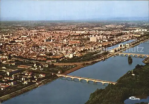 Roanne Loire Fliegeraufnahme Brueckenpartie Kat. Roanne