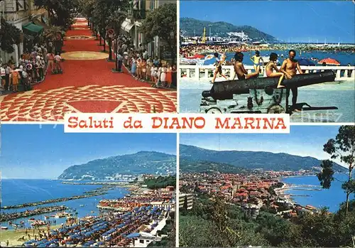 Diano Marina Panorama Blumenteppich Kat. Italien