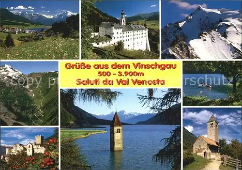 Vinschgau Suedtirol St Valentin Burgeis Ortler Stilfser Joch Haider See Churburg Reschensee Naturns