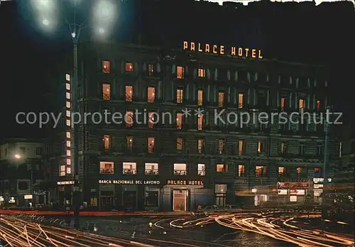 Napoli Neapel Palace Hotel bei Nacht Kat. Napoli