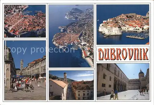 Dubrovnik Ragusa Fliegeraufnahme Marktplatz Altstadt  Kat. Dubrovnik