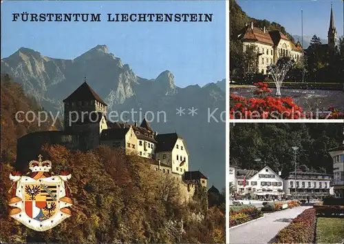 Liechtenstein  Fuerstentum Schloss Vaduz Staatswappen Kat. Liechtenstein