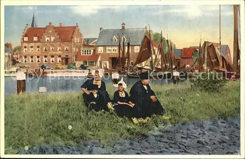 Volendam Hafen Tracht Kat. Niederlande