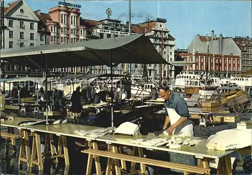 Bergen Hordaland Fischmarkt Kat. Bergen